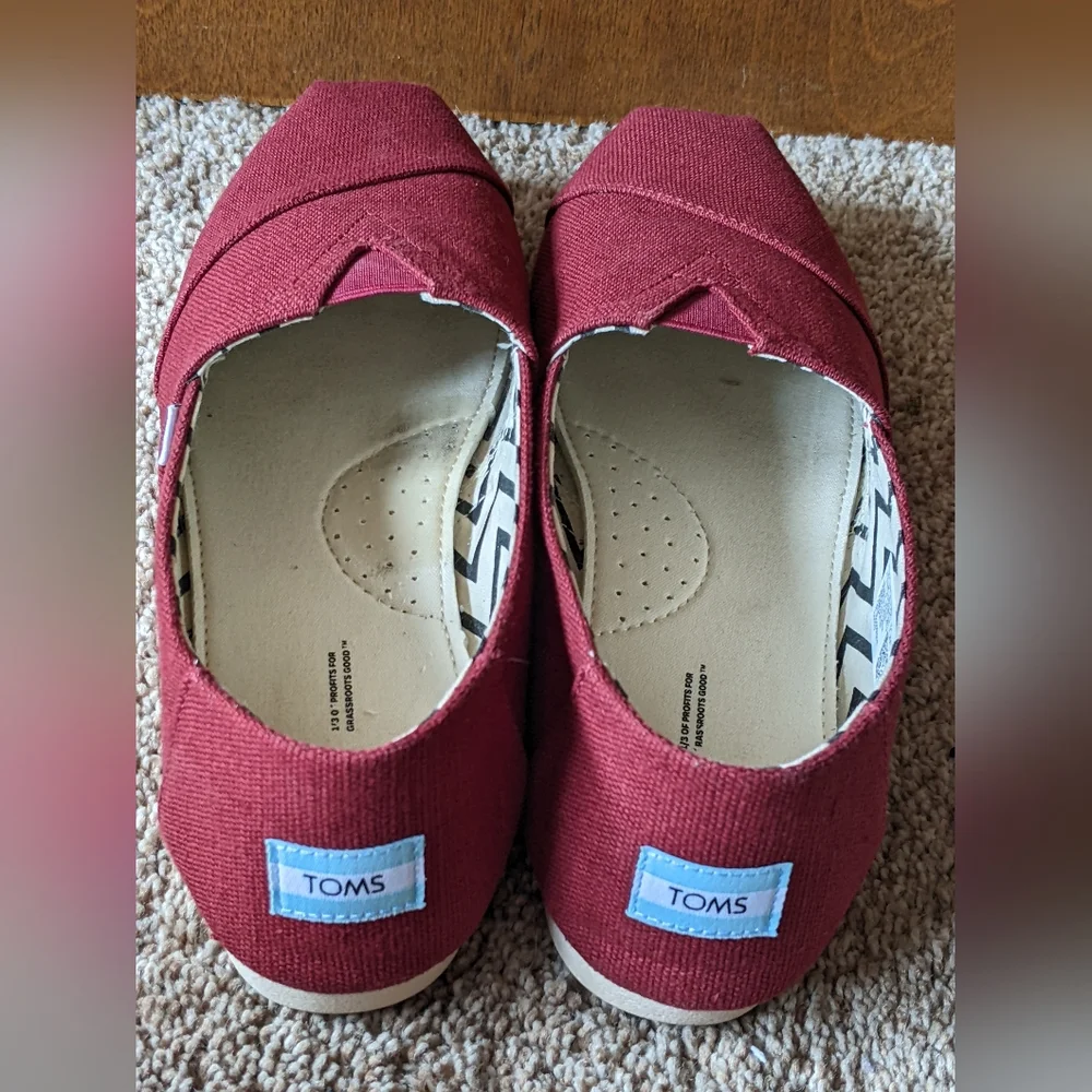 TOMS Women's Alpargata Recycled Cotton Canvas Loafer Flat, size 11 womens - Picture 2 of 7